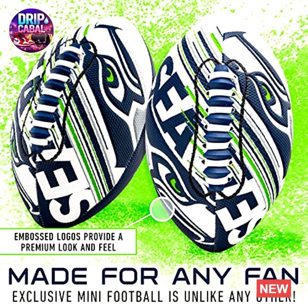 Youth NFL Mini Football Set with Air Pump Official Licensed Team Sport - Picture 2 of 6